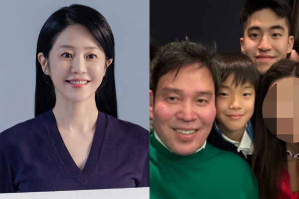 ▲고현정, 정용진 회장의 가족들 (사진=아이오케이, 정용진 SNS)