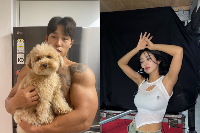 ▲윤성빈(왼쪽), 트와이스 지효(사진=윤성빈 SNS, 지효 SNS)