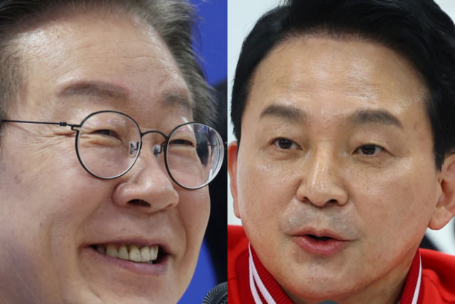 ▲이재명 더불어민주당 계양을 후보(왼쪽)와 원희룡 국민의힘 후보 (사진=연합뉴스)