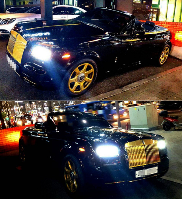 ▲롤스로이스 팬텀 드롭헤드 쿠페 (사진=김준수SNS)