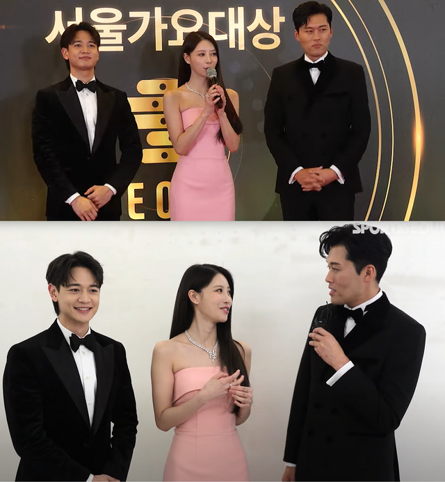 ▲최민호, 이미주, 김일중 (사진= 유튜브 서울가요대상)