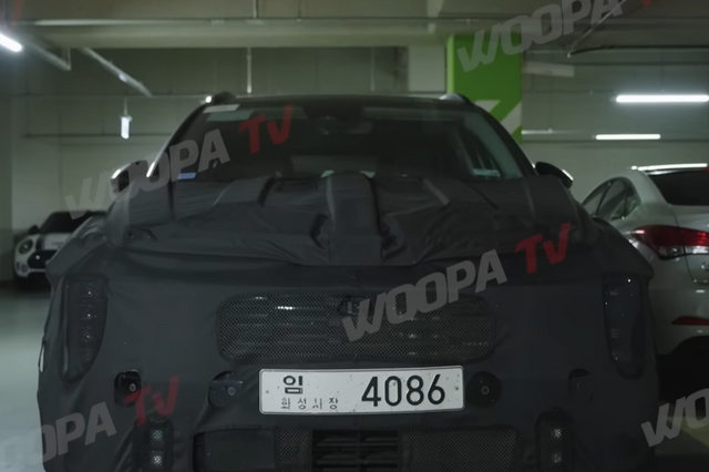 ▲기아 스포티지 부분 변경 모델 전면부(사진=우파TV)
