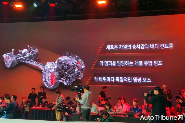 ​▲포르쉐 액티브 라이드 서스펜션 설명(사진=신동빈 기자)