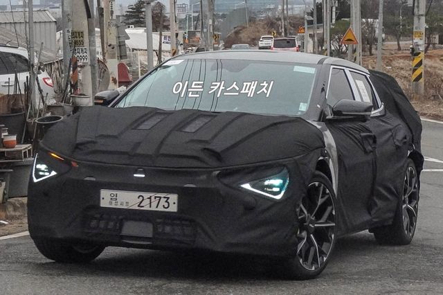 ▲기아 EV6 GT 부분 변경 모델 스파이샷(사진=네이버 블로그 '이든')
