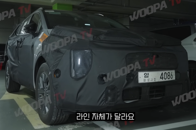 ▲기아 스포티지 부분 변경 모델 전측면(사진=유튜브 '우파TV')