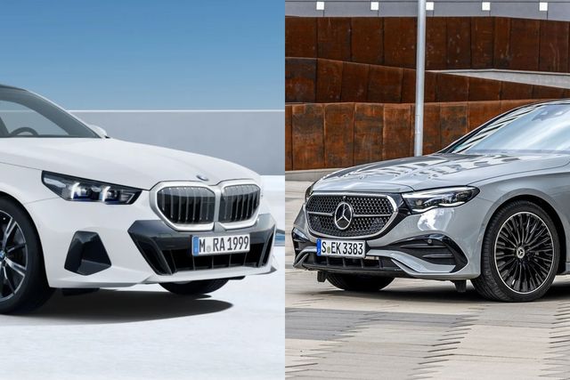 ▲BMW 5시리즈와 메르세데스-벤츠 E클래스(사진=각 브랜드)