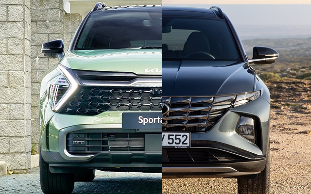 ▲기아 스포티지, 현대 투싼 전면(사진=기아, 현대차)