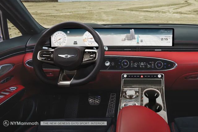 ▲제네시스 GV70 부분변경 실내 예상도(사진=유튜브 '뉴욕맘모스')