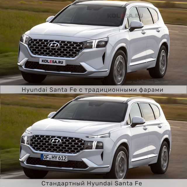 ▲현대 그랜저 현행 및 헤드램프 변경 예상도(사진=인스타그램 'kolesaru')