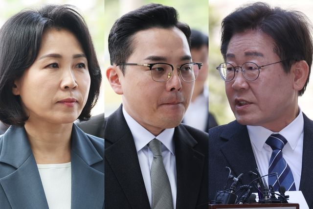▲김혜경 여사와 조명현 씨, 그리고 더불어민주당 이재명 대표 (사진=연합뉴스)