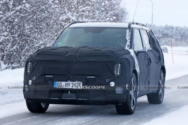 ▲기아 EV9 GT 스파이샷(사진=Carscoops)