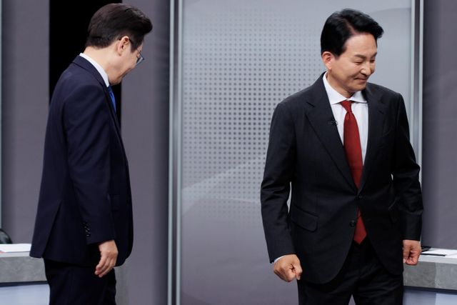 ▲이재명 더불어민주당 후보(왼쪽)와 원희룡 국민의힘 후보 (사진=연합뉴스)