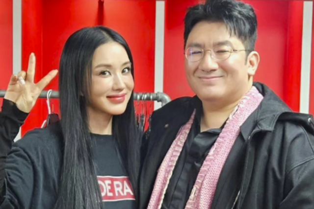 ▲엄정화, 방시혁 (사진=방시혁SNS)