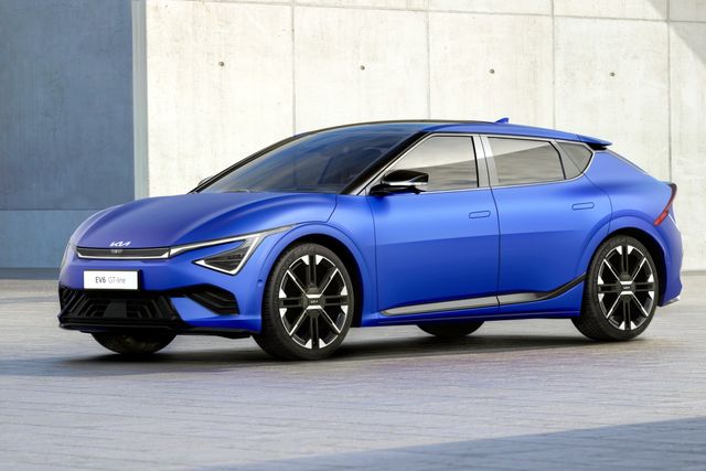 ▲요트 매트 블루 색상을 적용한 기아 EV6 GT-라인(사진=기아)