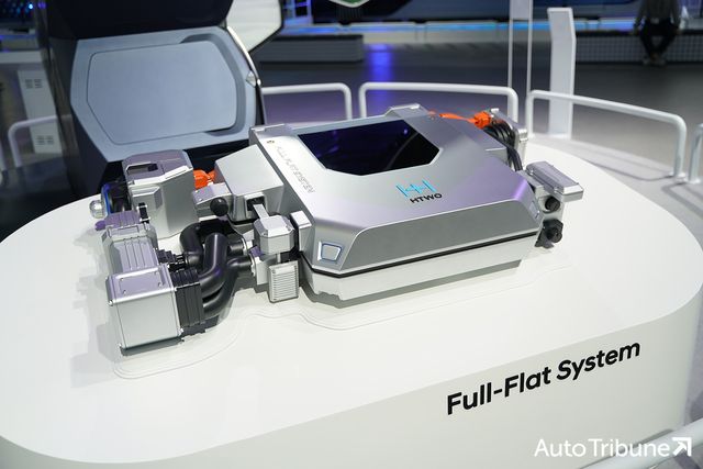 ▲현대 풀 플랫 수소연료전지 시스템(사진=기노현 기자)