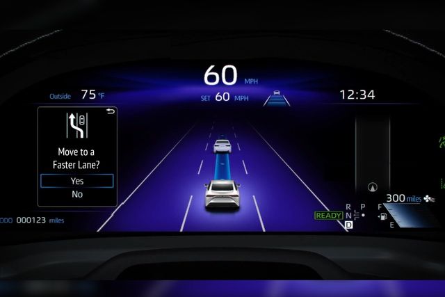 ▲참고사진, 렉서스 팀메이트 기능을 사용한 계기판 화면(사진=유튜브'Lexus')