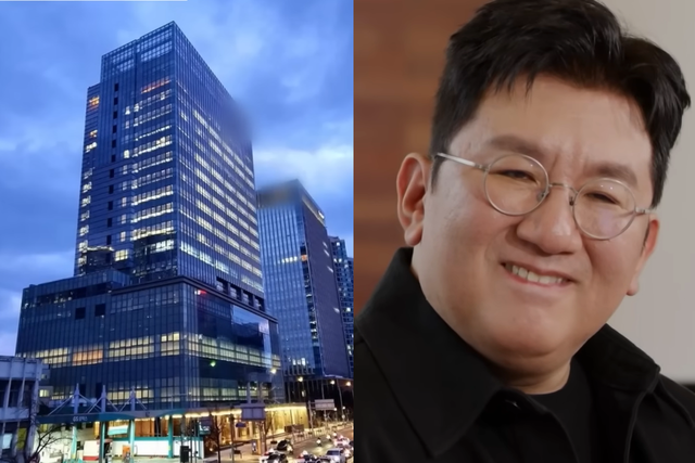 ▲하이브 사옥, 방시혁 (사진=Mnet 'TMI 뉴스', tvN '유퀴즈')