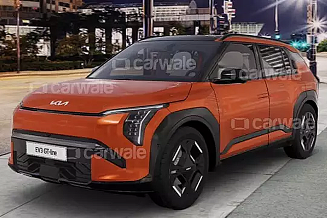 ▲기아 EV3 유출 이미지(사진=carwale)