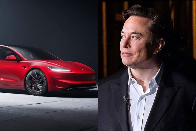 ▲일론 머스크와 테슬라 모델 3(사진=테슬라)