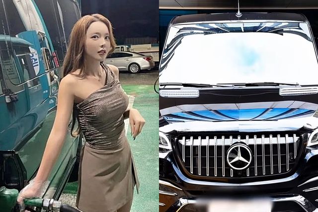 ▲홍진영과 벤츠 스프린터(사진=SNS, 유튜브'쌈바홍')