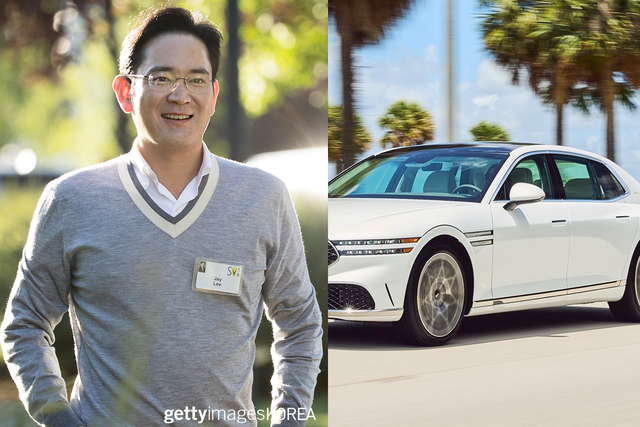 ▲이재용, G90 (사진=&nbsp;GettyimagesKOREA, 제네시스)