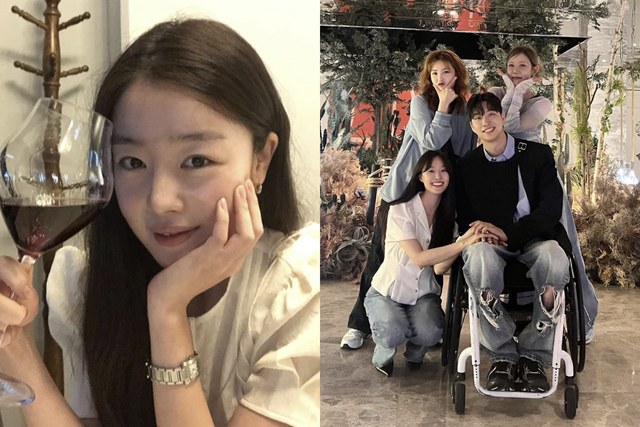 ▲한선화, 박위와 송지은, 전효성, 정하나 (사진=한선화 SNS, 박위 SNS)