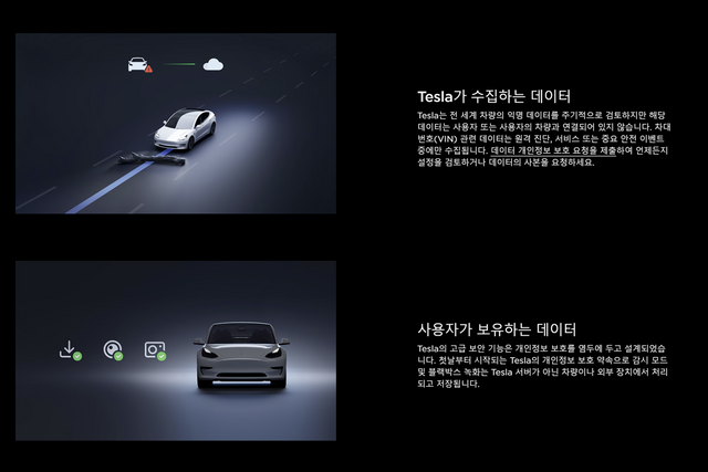 ▲테슬라 데이터 공유 안내문(사진=테슬라 홈페이지)