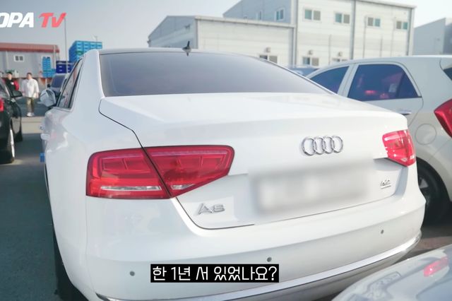 ▲중고 아우디 A8(사진=유튜브 '우파푸른하늘Woopa TV')