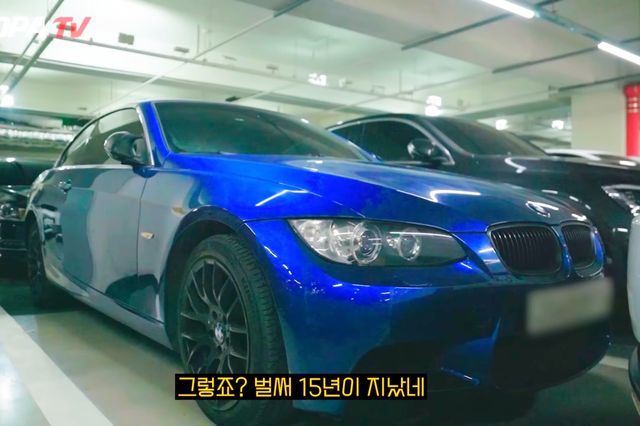 ▲중고 BMW 328i 컨버터블(사진=유튜브 '우파푸른하늘Woopa TV')