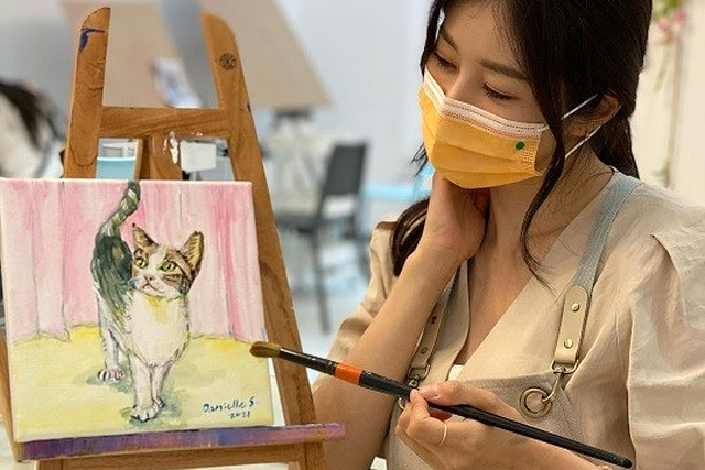 ▲그림 그리는 서동주 (사진=SNS)