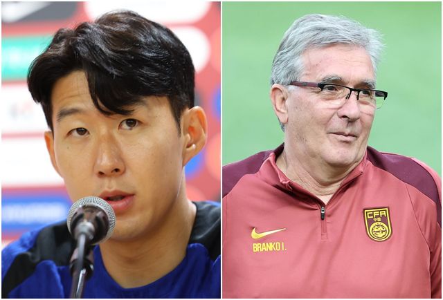 ▲축구대표팀 주장 손흥민, 중국 축구대표팀 브란코 이반코비치 감독 (사진=연합뉴스)