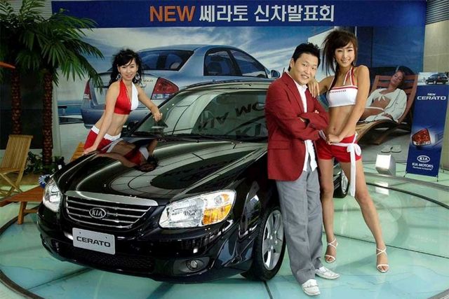 ▲2007년 당시 기아 쎄라토 광고 모델로 활동한 싸이(사진=기아)