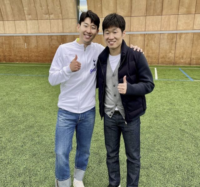 ▲손흥민과 박지성 (사진=토트넘 SNS)