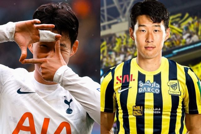 ▲토트넘 손흥민과 손흥민 사우디 클럽 유니폼 합성 (사진=토트넘 SNS, 온라인 커뮤니티)