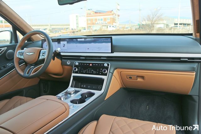 ▲제네시스 GV80 실내. 단, 본차는 SDS II 적용 사양이다.(사진=최현진 기자)