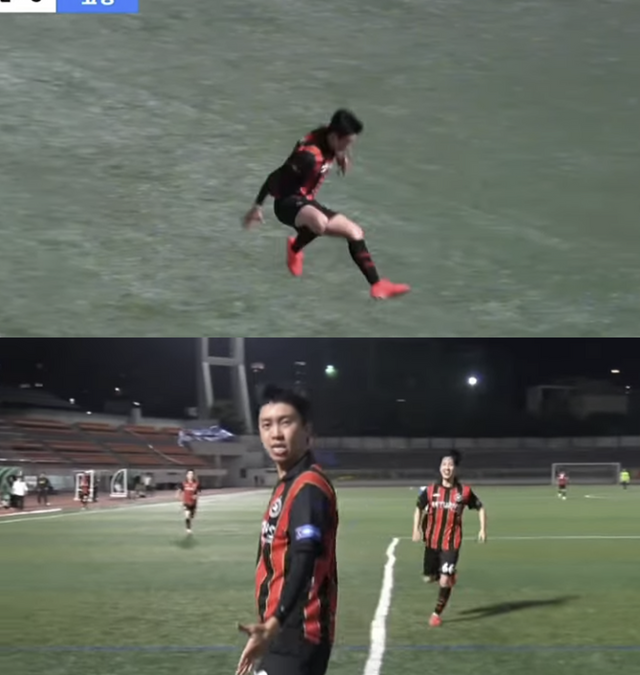 ▲임영웅 축구 (사진=유튜브 '리턴즈 FC')