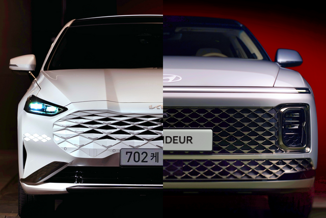 ▲기아 K8, 현대 그랜저(사진=각 브랜드)