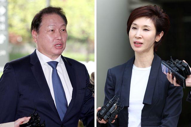 ▲최태원 SK 회장, 노소영 아트센터 나비 관장(사진=연합뉴스)