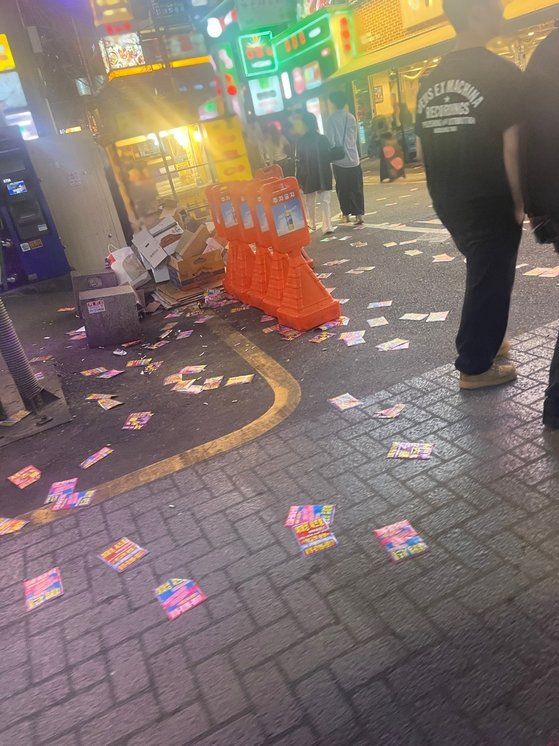 단속 전 강남역 먹자골목 모습 (사진=서울경찰청 제공)