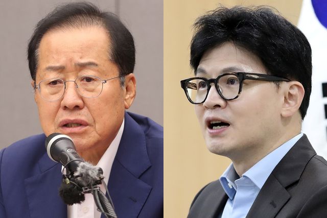 ▲홍준표 대구시장, 한동훈 전 국민의힘 비상대책위원장(사진=뉴스1)