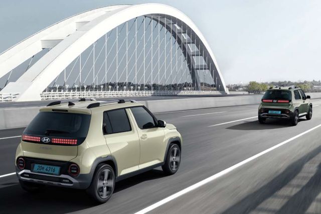 ▲참고사진, 차간 거리 유지 중인 현대 캐스퍼 일렉트릭(사진=현대차)