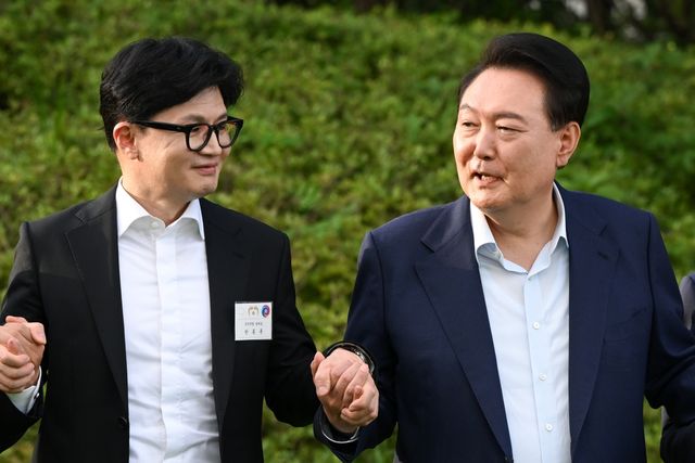 ▲국민의힘 한동훈 대표와 윤석열 대통령 (사진=연합뉴스)