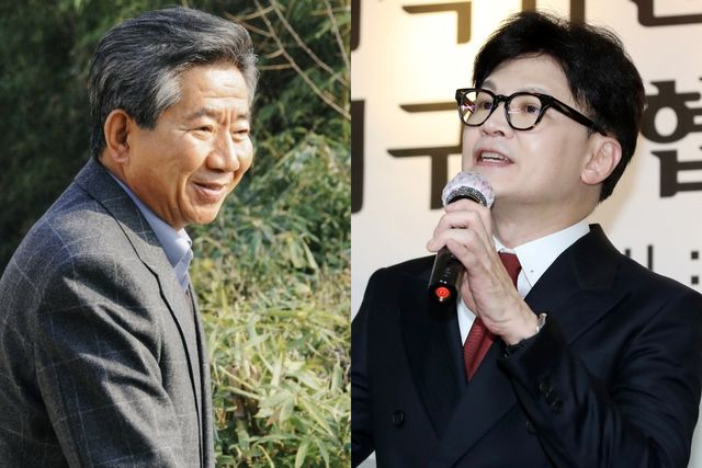 ▲노무현 전 대통령과 국민의힘 한동훈 전 비대위원장 (사진=노무현재단 SNS, 뉴스1)