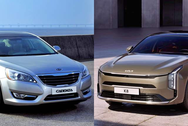▲기아 1세대 K7, K8 부분 변경 모델(사진=기아)