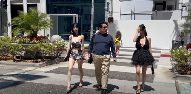 ▲과즙세연, 방시혁, 과즙세연의 언니 (사진=유튜브 채널 'I am WalKing')