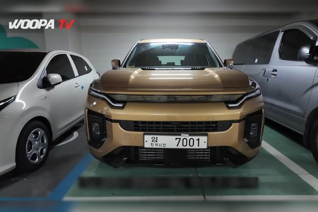 ▲실물 모습 포착된 KGM 액티언(사진=유튜브'우파푸른하늘Woopa TV')