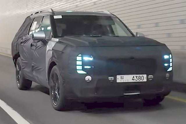 ▲신형 팰리세이드 테스트카(사진=유튜브 '숏카')