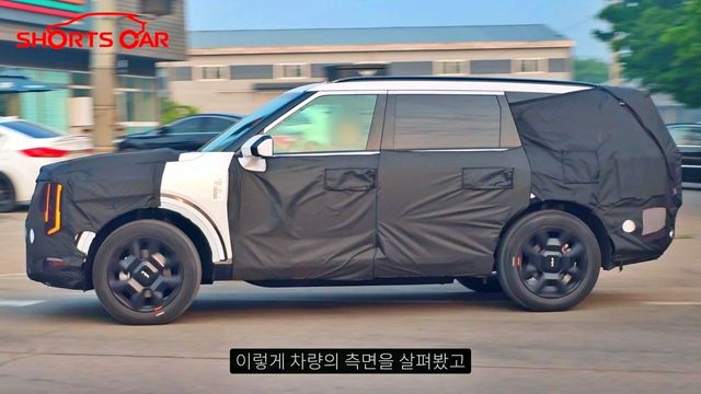 기아 신형 텔루라이드 테스트카 스파이샷 /사진=유튜브 '