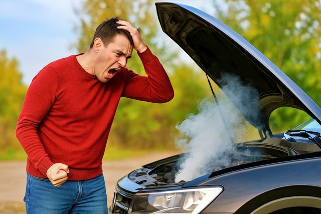 오버히트에 화가 난 운전자 /사진=OpenAI