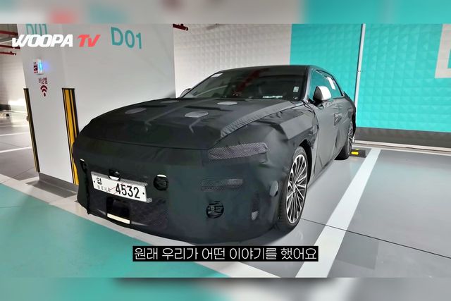 현대 그랜저 부분 변경 모델 테스트카 스파이샷 /사진=유튜브 '우파푸른하늘Woopa TV'